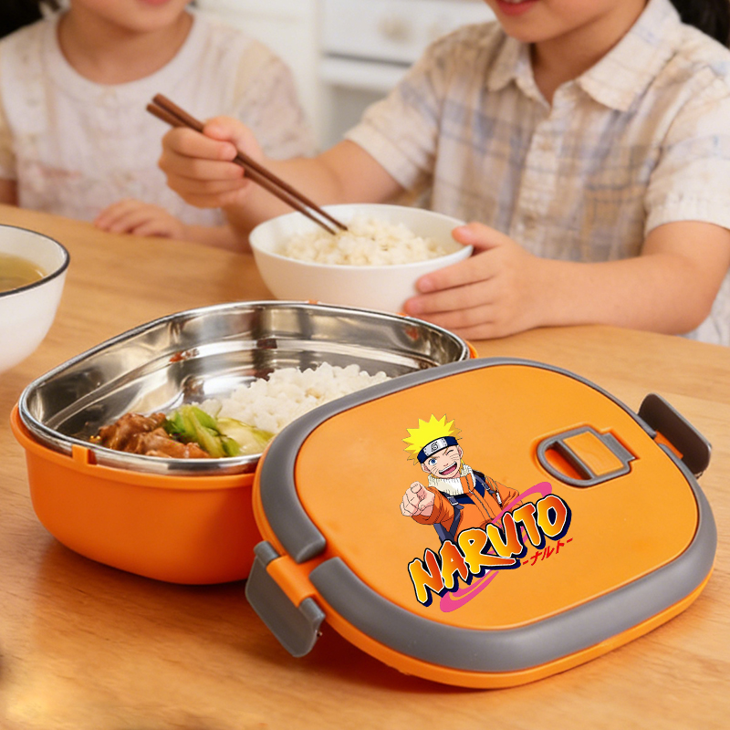 Anime Naruto Boy Lunch Boxes M - مراجعة Food Storage Box Stainless Steel وسعره