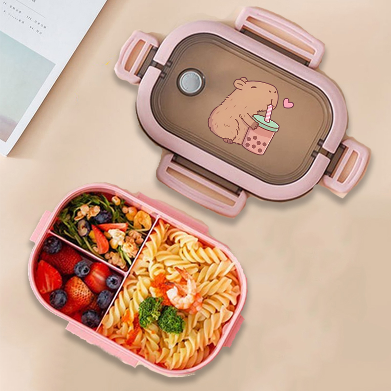 Capybara Bento Lunch Box Anime - مراجعة Food Storage Drawer Organizer وسعره