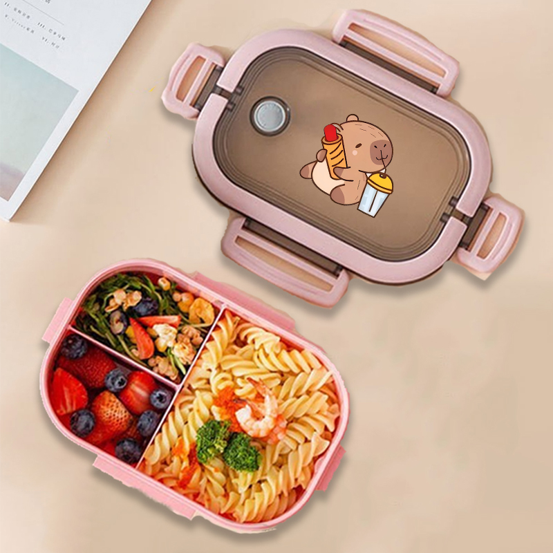 Capybara Bento Lunch Box Anime - مراجعة Food Storage Drawer Organizer وسعره