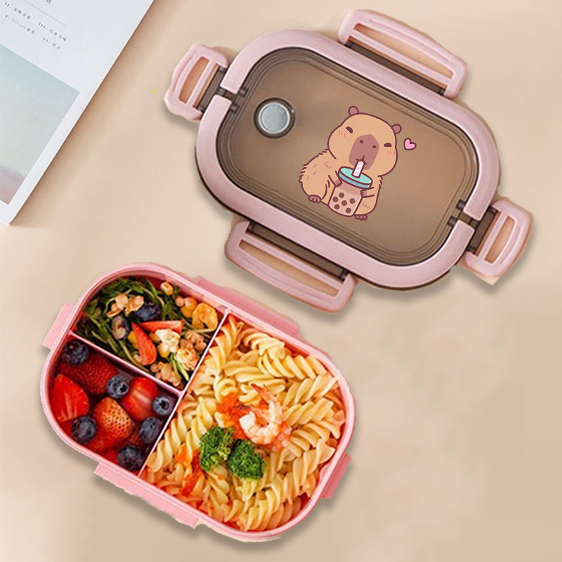 Capybara Bento Lunch Box Anime - مراجعة Food Storage Drawer Organizer وسعره