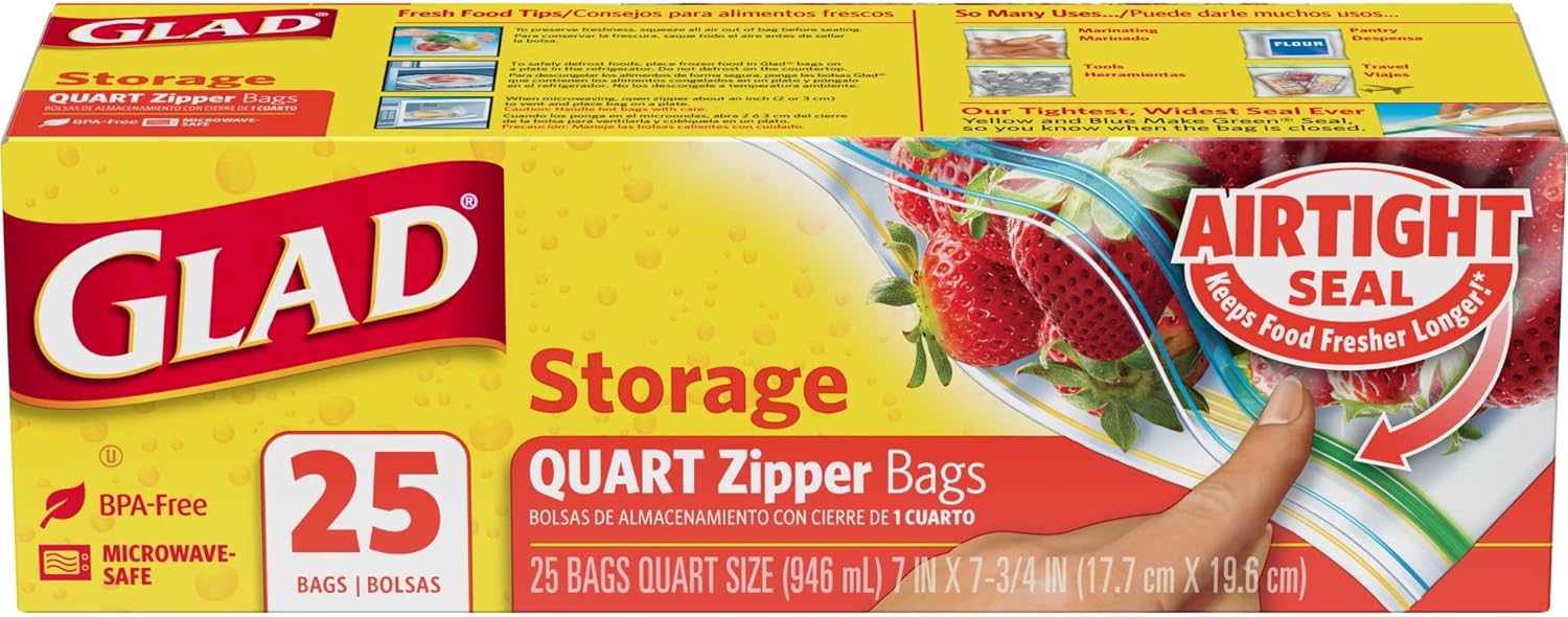 Quart Zipper Food Storage Bags - مراجعة Food Storage Zipper وسعره