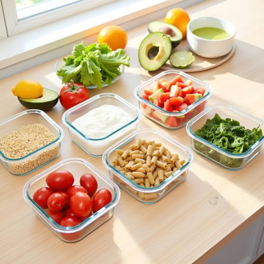 16oz Square Glass Food Storage - مراجعة Glass Meal Prep Container وسعره