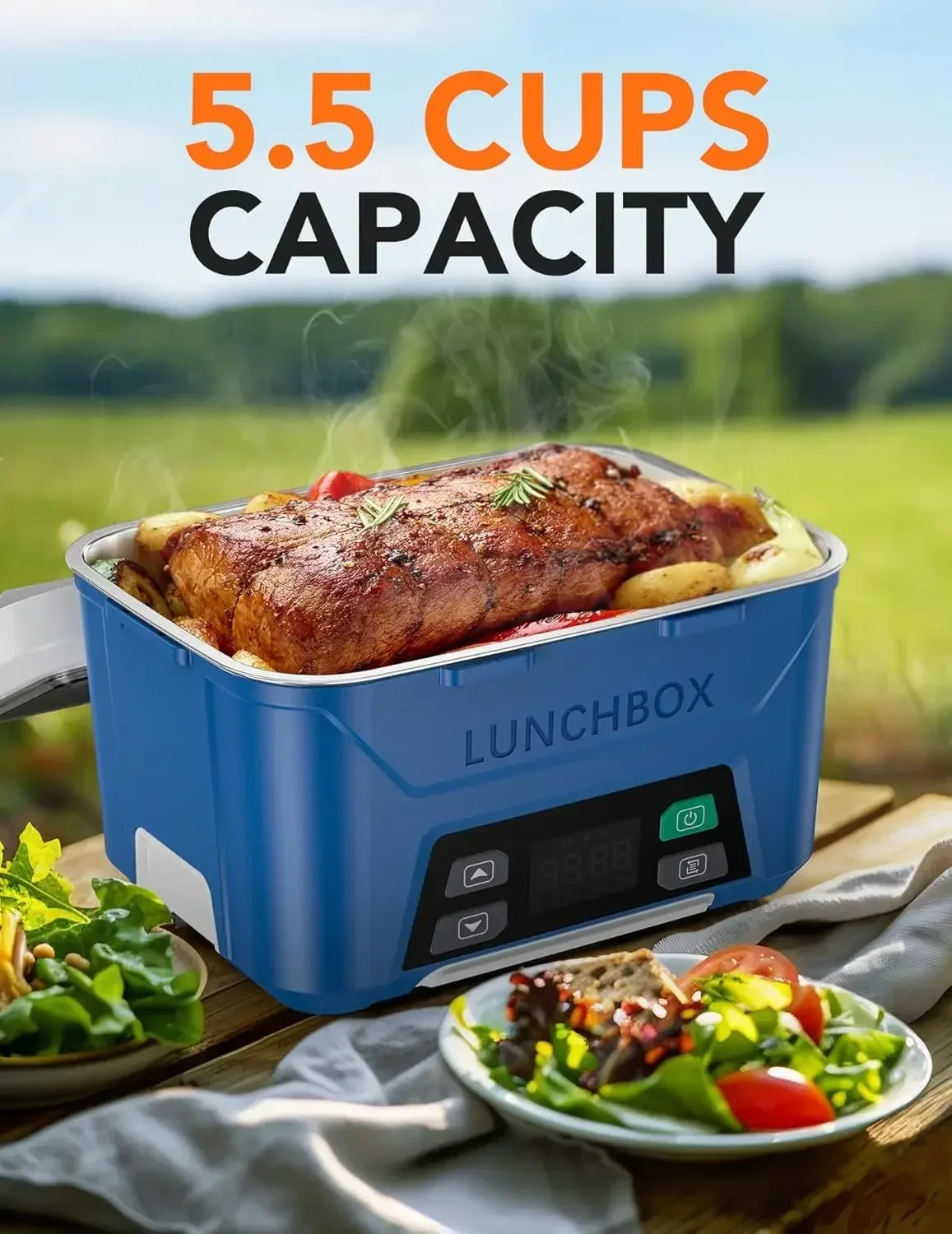 Cordless Electric Lunch Box fo - مراجعة Portable Food Warmer وسعره