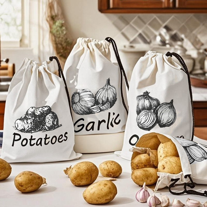 Potato Onion Garlic Pattern St - مراجعة Food Storage Zipper وسعره