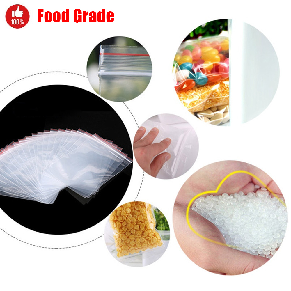 100PCS 0.05mm Thickness Transp - مراجعة Food Storage Zipper وسعره