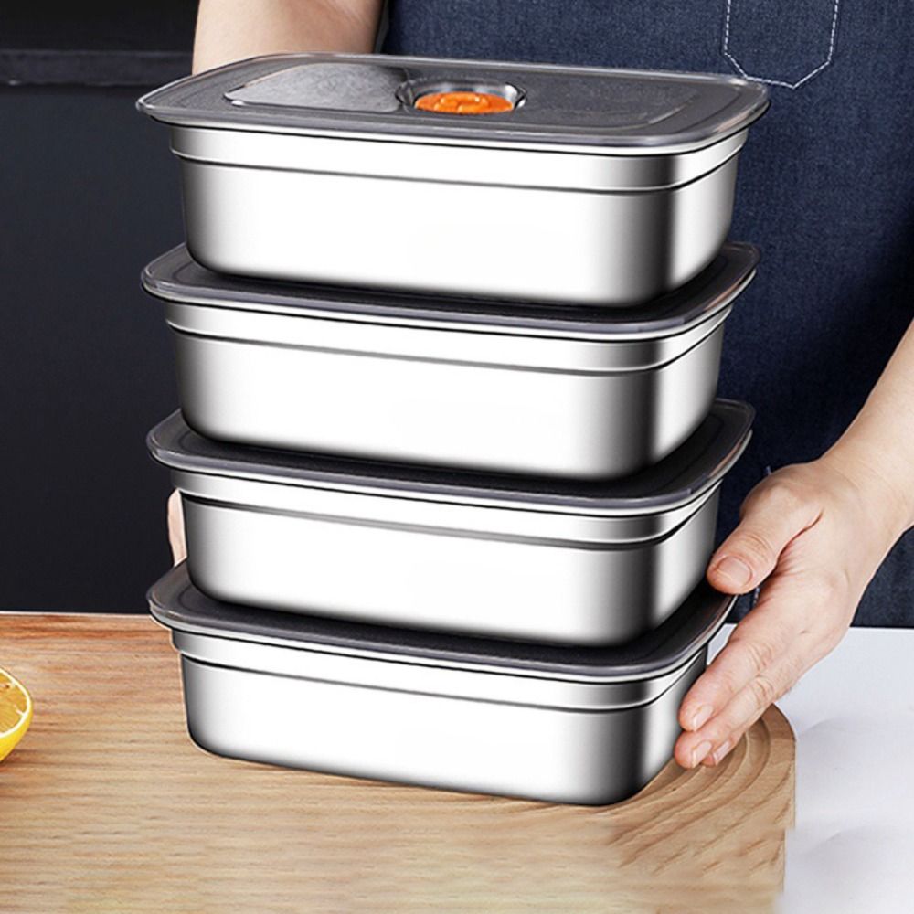 Stainless Steel Lunch Box Bent - مراجعة Food Storage Drawer Organizer وسعره
