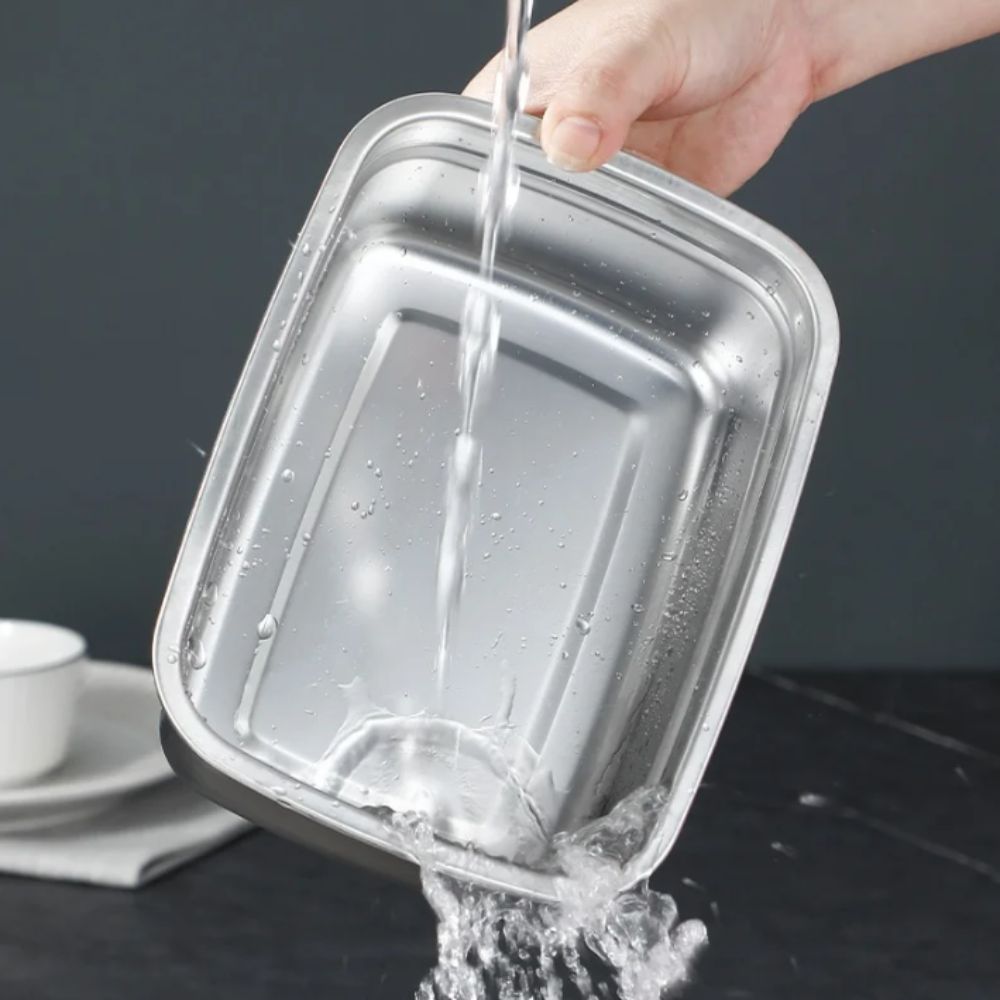 Stainless Steel Lunch Box Bent - مراجعة Food Storage Drawer Organizer وسعره