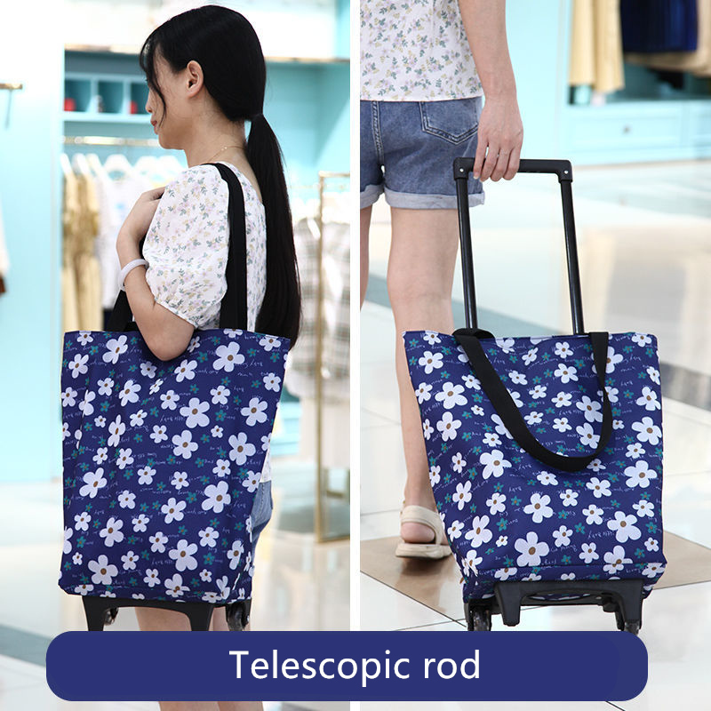Folding Shopping Pull Cart Tro - مراجعة Food Storage With Wheels وسعره