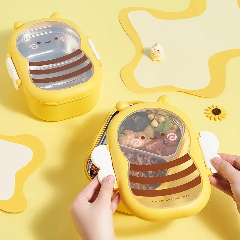 Creative children's compartmen - مراجعة Food Storage Box Stainless Steel وسعره