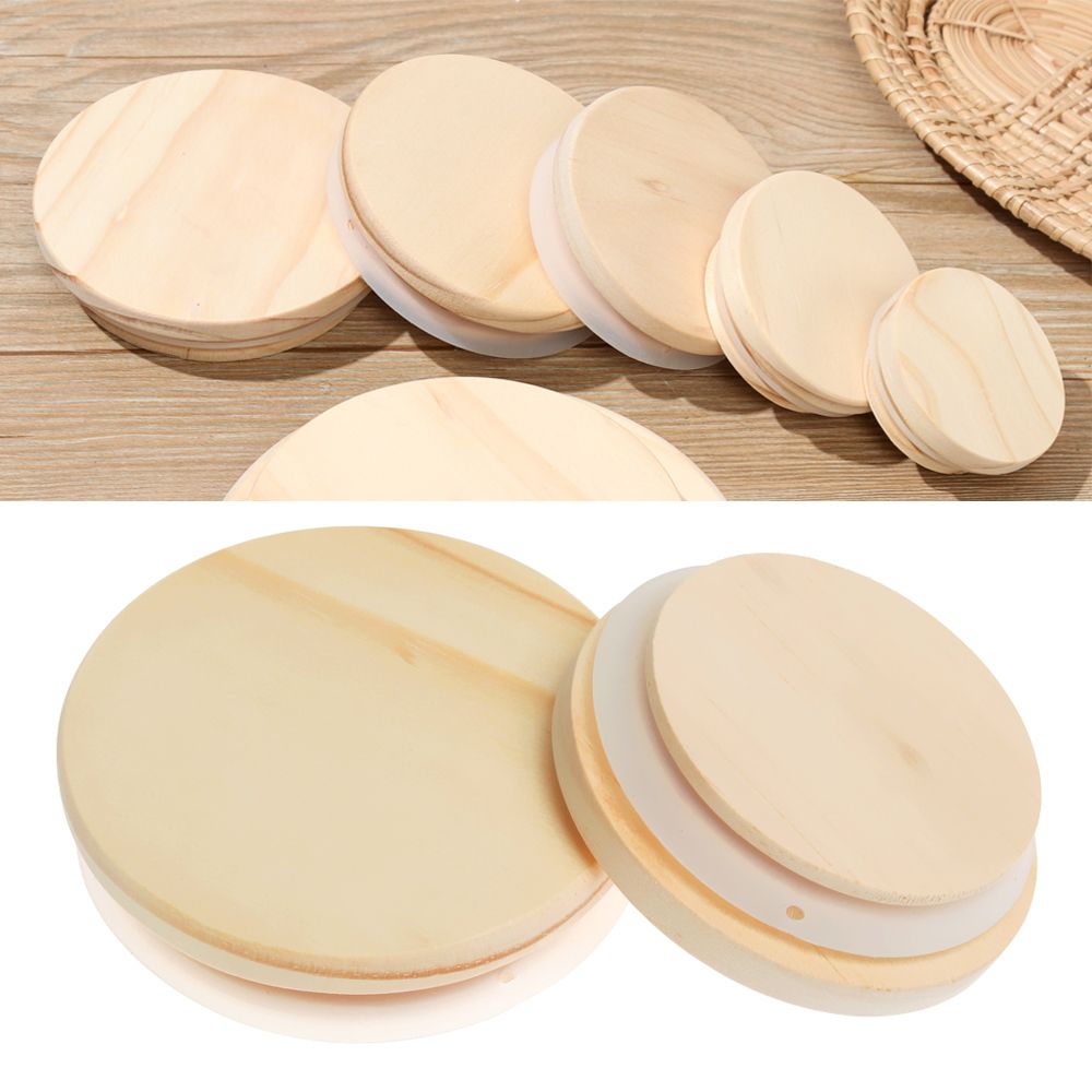 Various Sizes Reusable Wooden  - مراجعة Mason Jar Wide Mouth وسعره