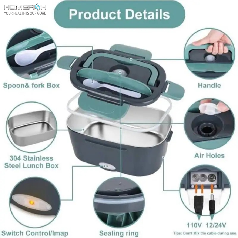 HOMEFISH 1.5 L 60W Electric Lu - مراجعة Portable Food Warmer وسعره