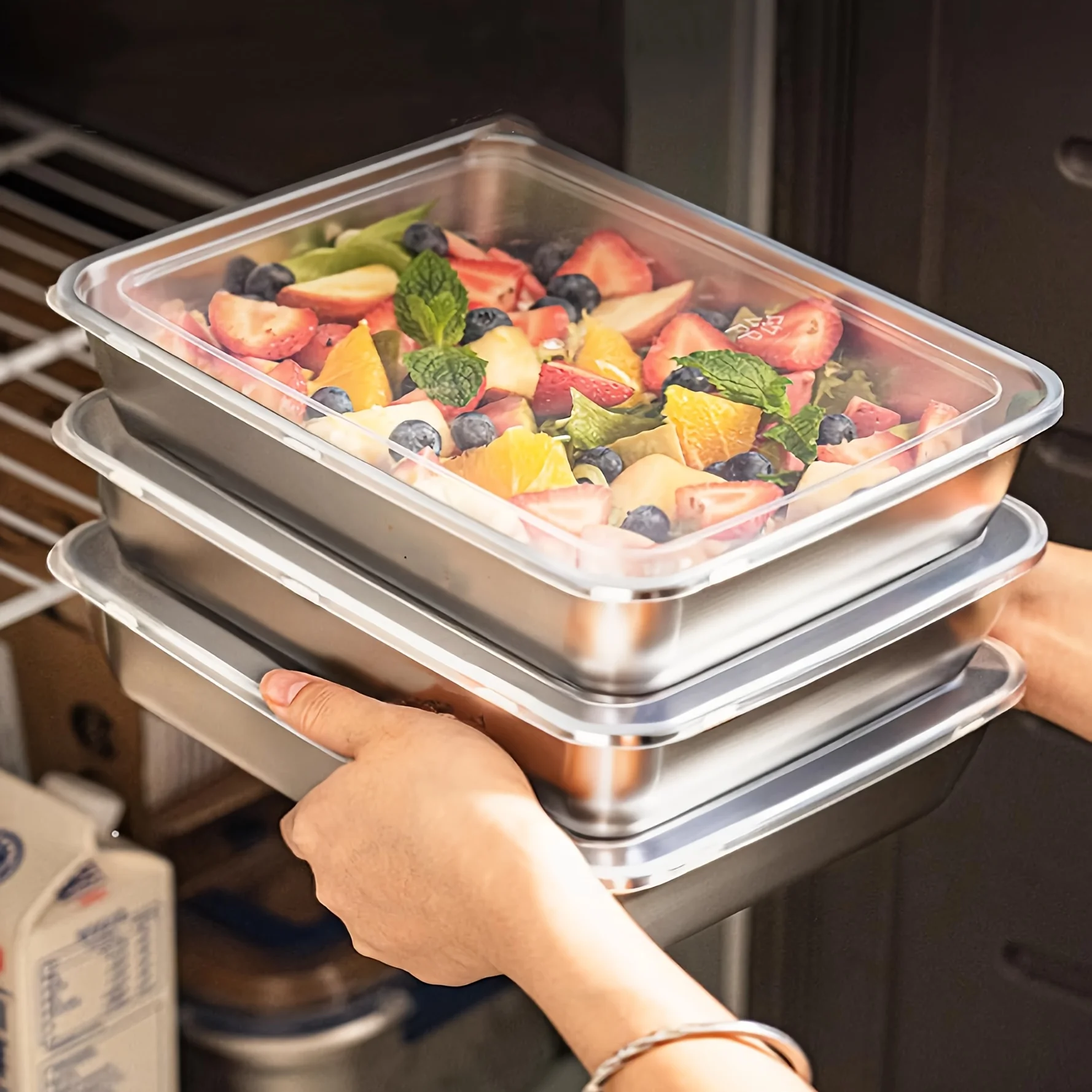 3pcs Stainless Steel Food Cont - مراجعة Stainless Lunch Box وسعره