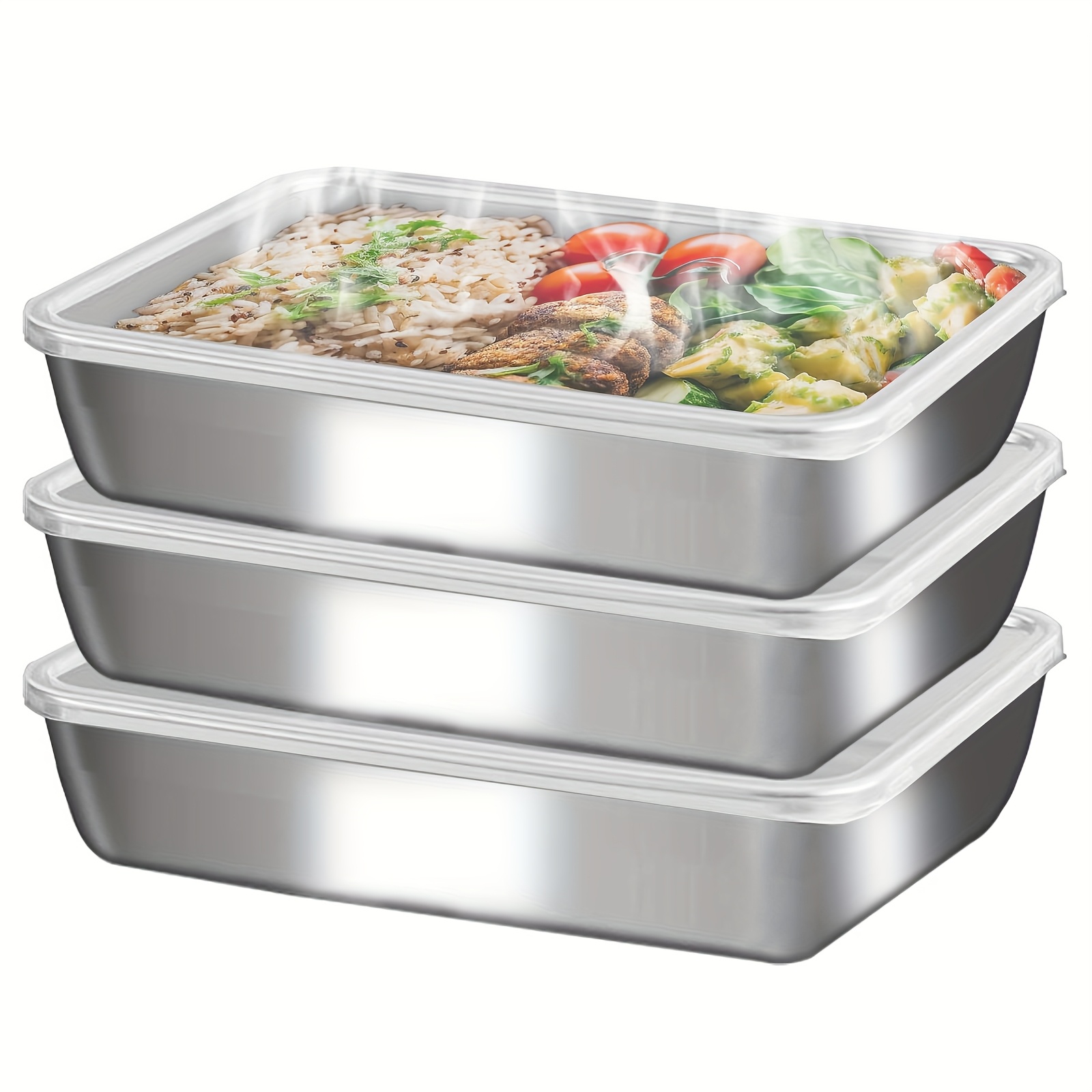 3pcs Stainless Steel Food Cont - مراجعة Stainless Lunch Box وسعره