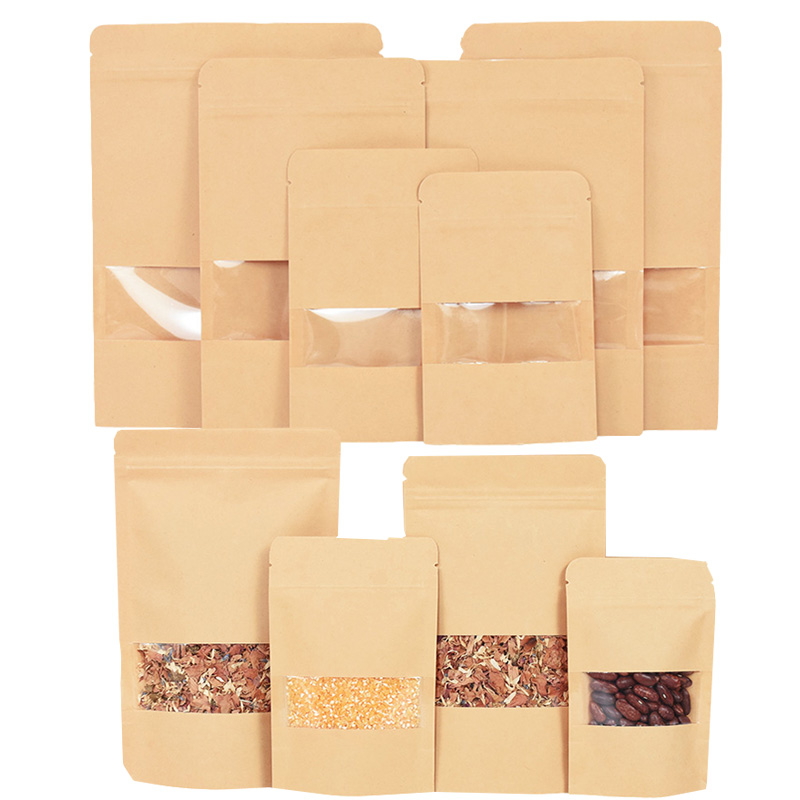 20/50pcs Kraft Paper Zip Lock  - مراجعة Food Storage Zipper وسعره
