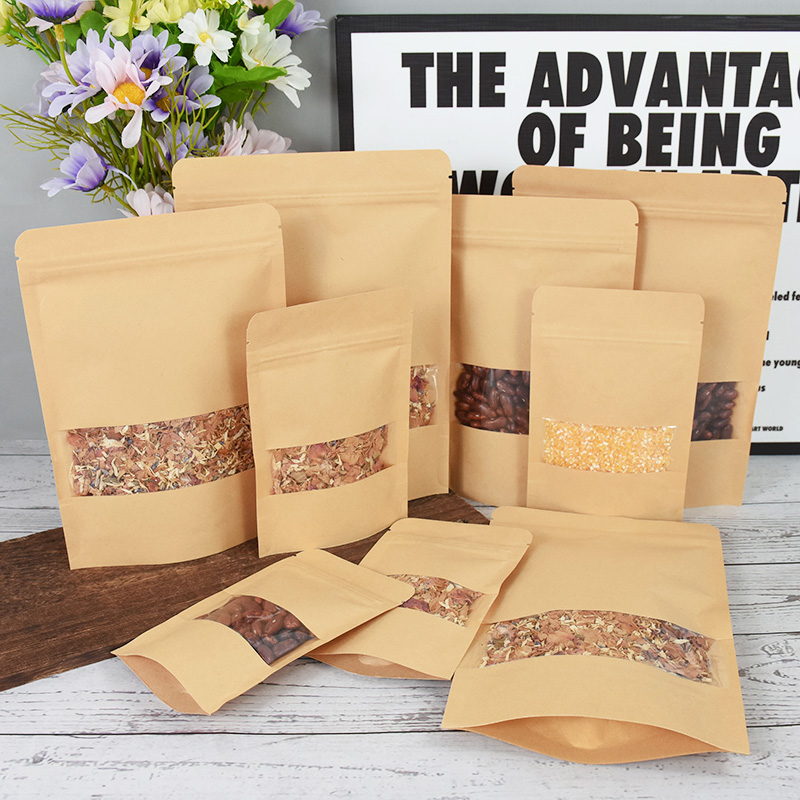 20/50pcs Kraft Paper Zip Lock  - مراجعة Food Storage Zipper وسعره