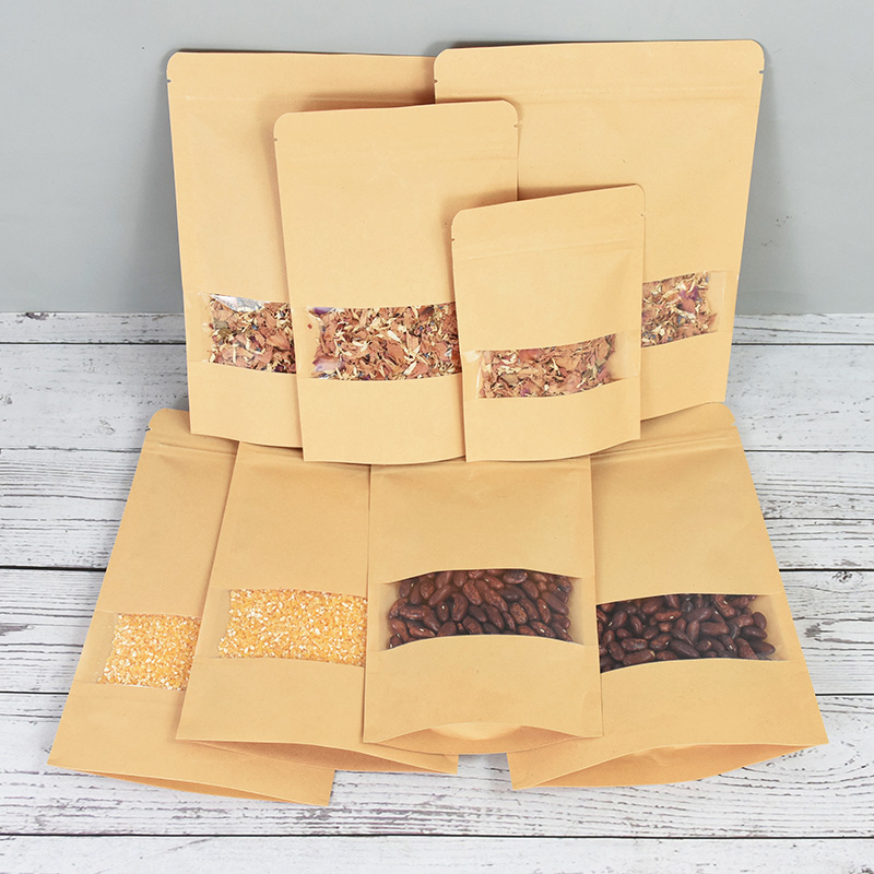 20/50pcs Kraft Paper Zip Lock  - مراجعة Food Storage Zipper وسعره