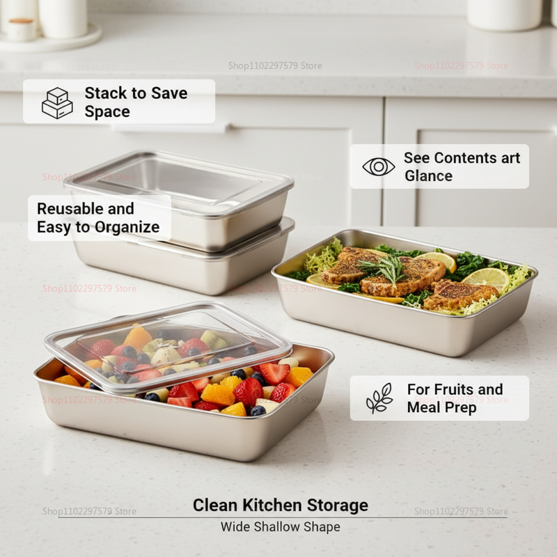 Plate Stainless Steel Food Con - مراجعة Food Storage Box Stainless Steel وسعره