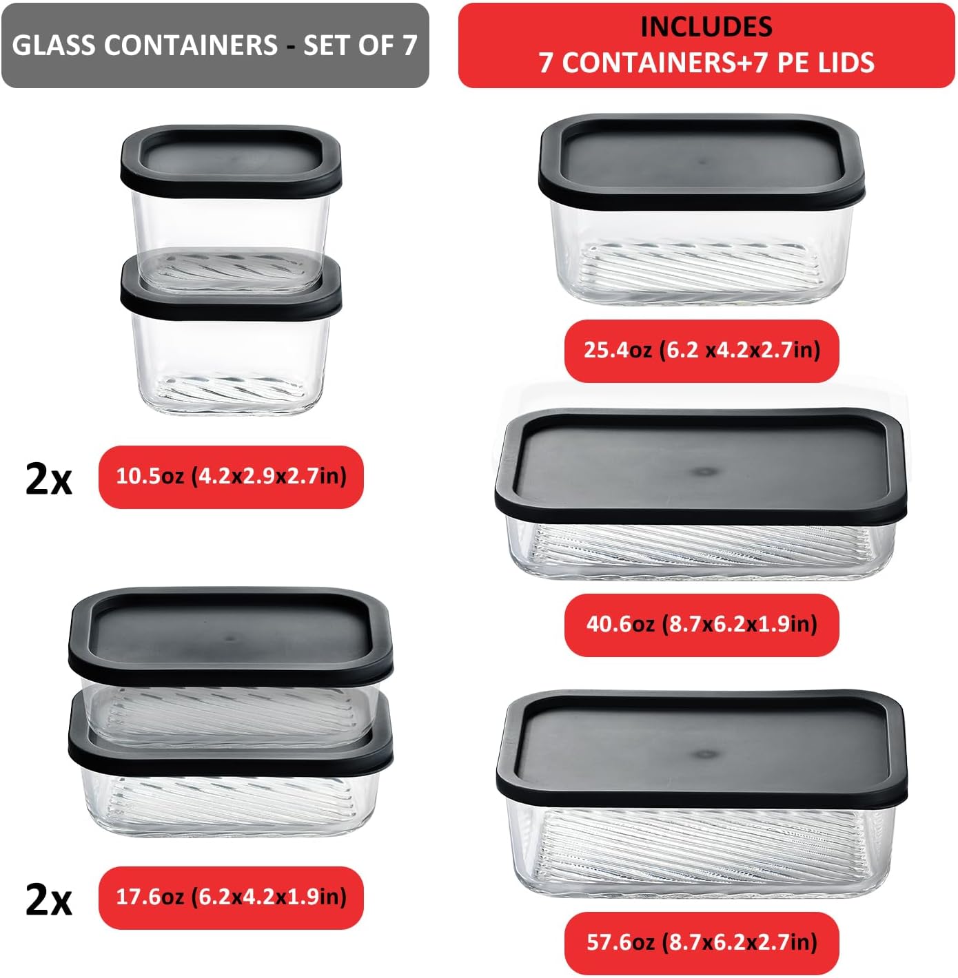 7 Pack Glass Meal Prep Contain - مراجعة Glass Meal Prep Container وسعره