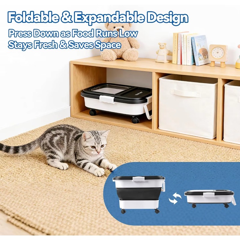 Dog Food Storage Container 20- - مراجعة Food Storage With Wheels وسعره
