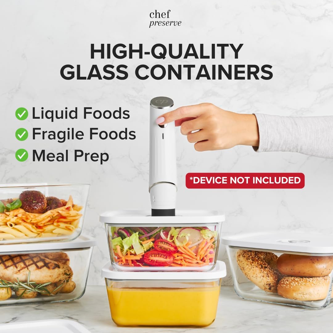 Vacuum Seal Glass Containers S - مراجعة Glass Meal Prep Container وسعره
