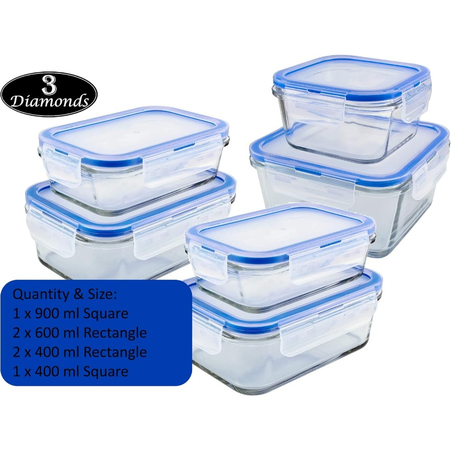 Glass Containers BPA-Free Lock - مراجعة Glass Meal Prep Container وسعره
