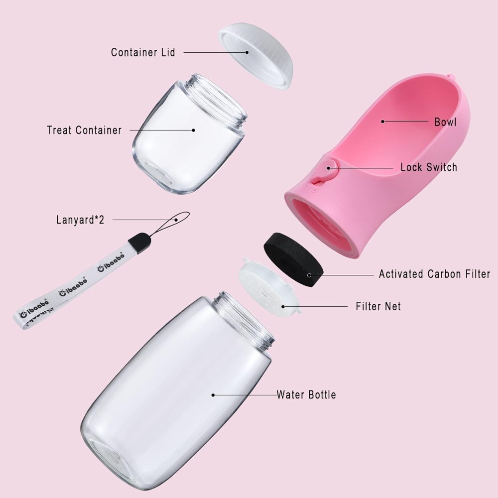 Dog Water Bottle with Food Con - مراجعة Food Storage Necessities وسعره
