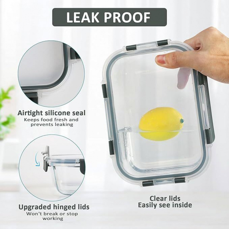 Glass Food Storage Container W - مراجعة Food Storage Drawer Organizer وسعره