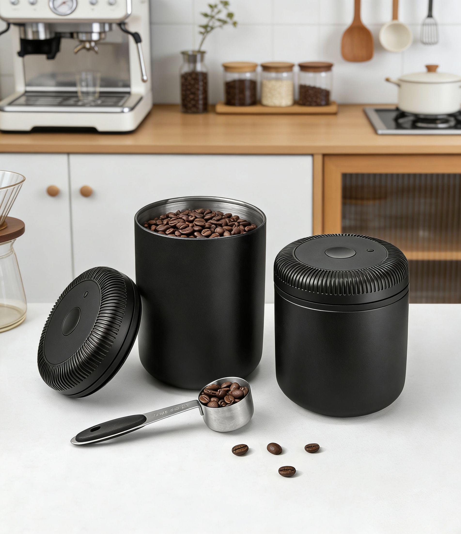 CAFEMASY Automatic Stainless S - مراجعة Food Storage Box Stainless Steel وسعره