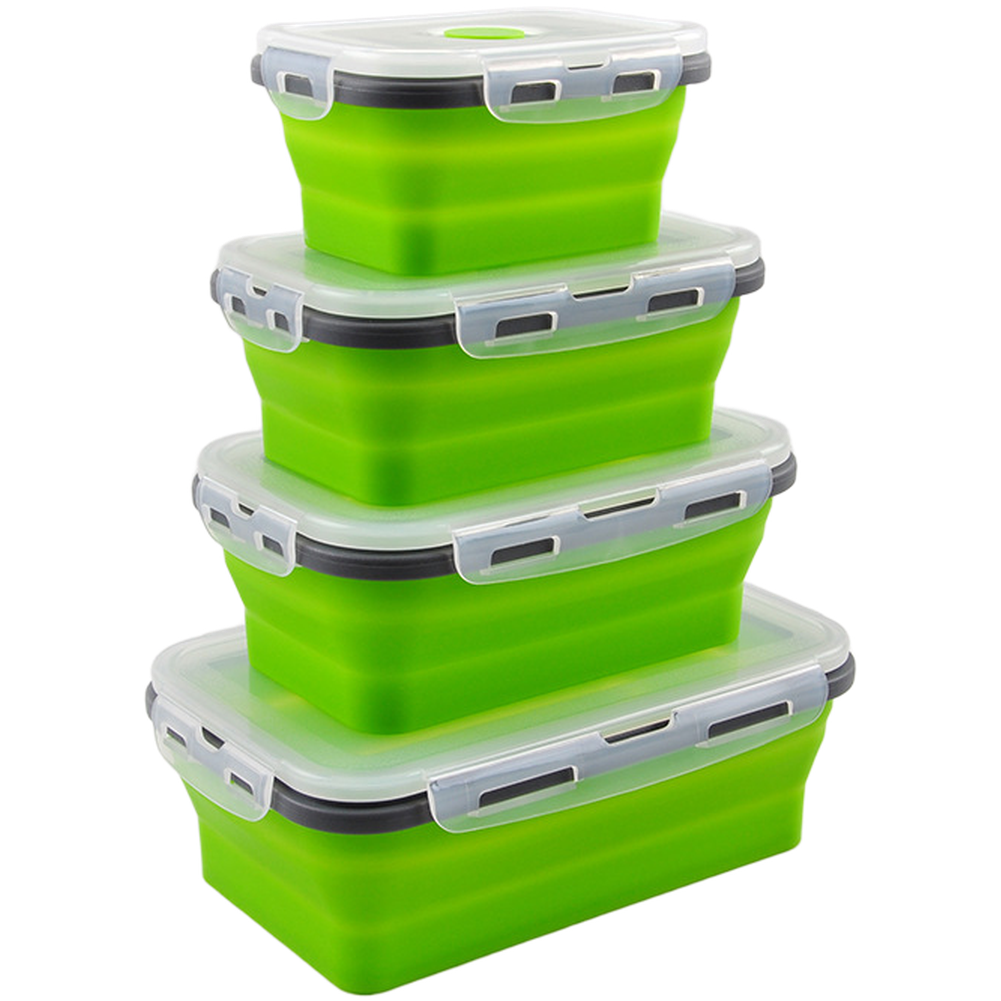 Foldable Silicone Lunch Box Se - مراجعة Food Storage Lunch Box وسعره