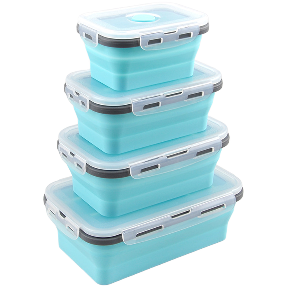 Foldable Silicone Lunch Box Se - مراجعة Food Storage Lunch Box وسعره