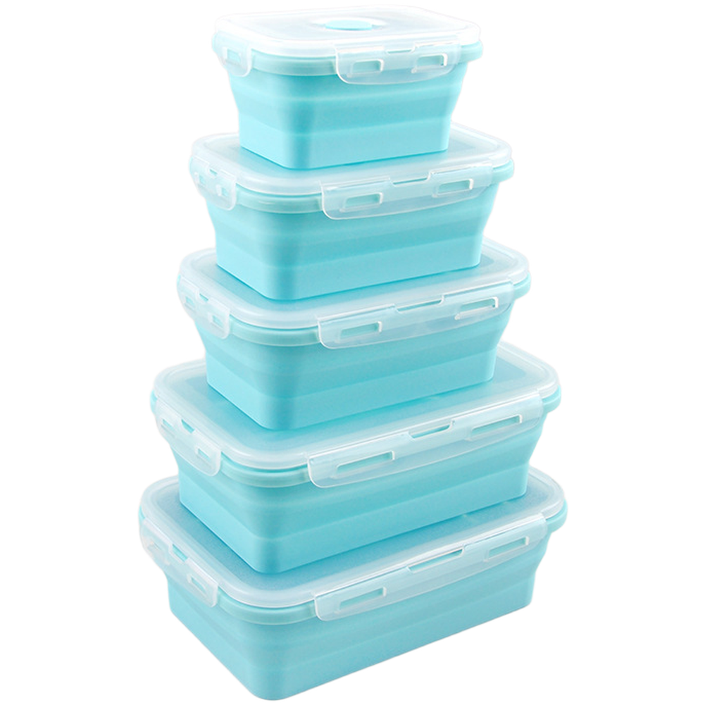 Foldable Silicone Lunch Box Se - مراجعة Food Storage Lunch Box وسعره