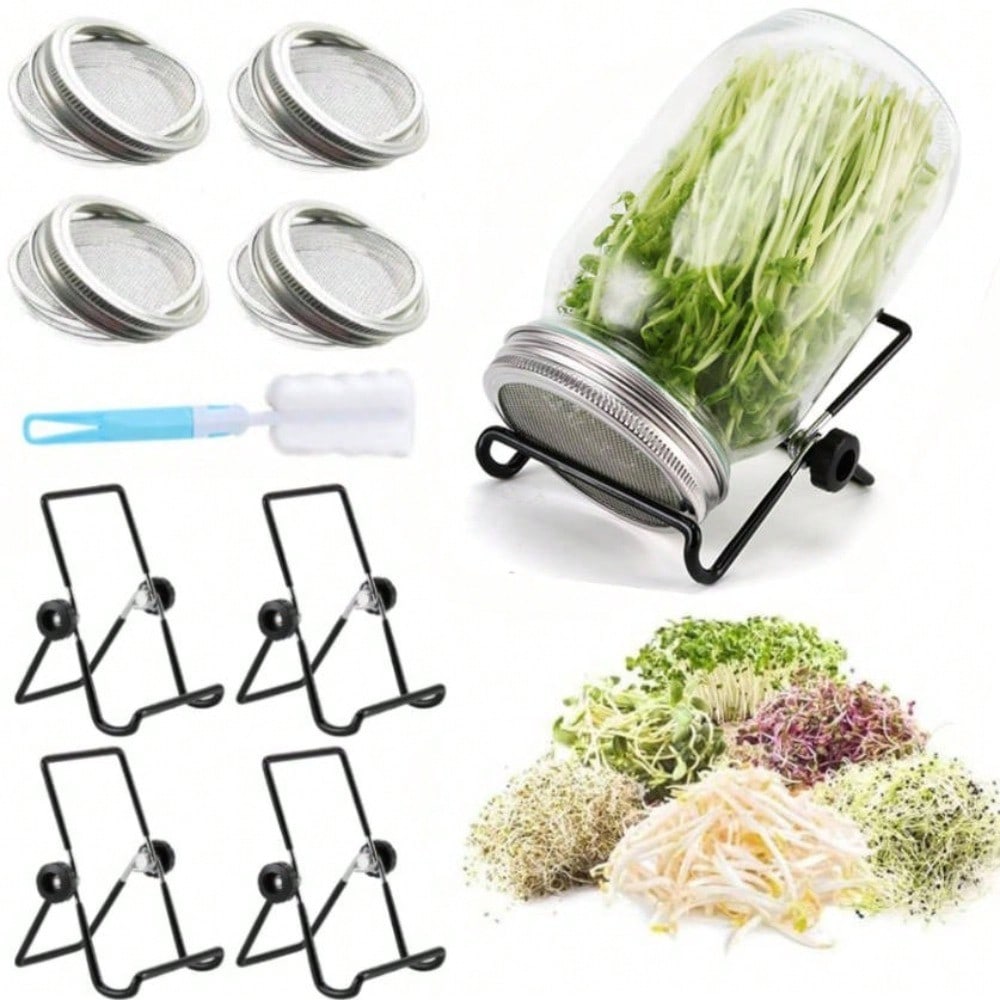 9pcs Sprouting Lids Growing Ki - مراجعة Mason Jar Wide Mouth وسعره
