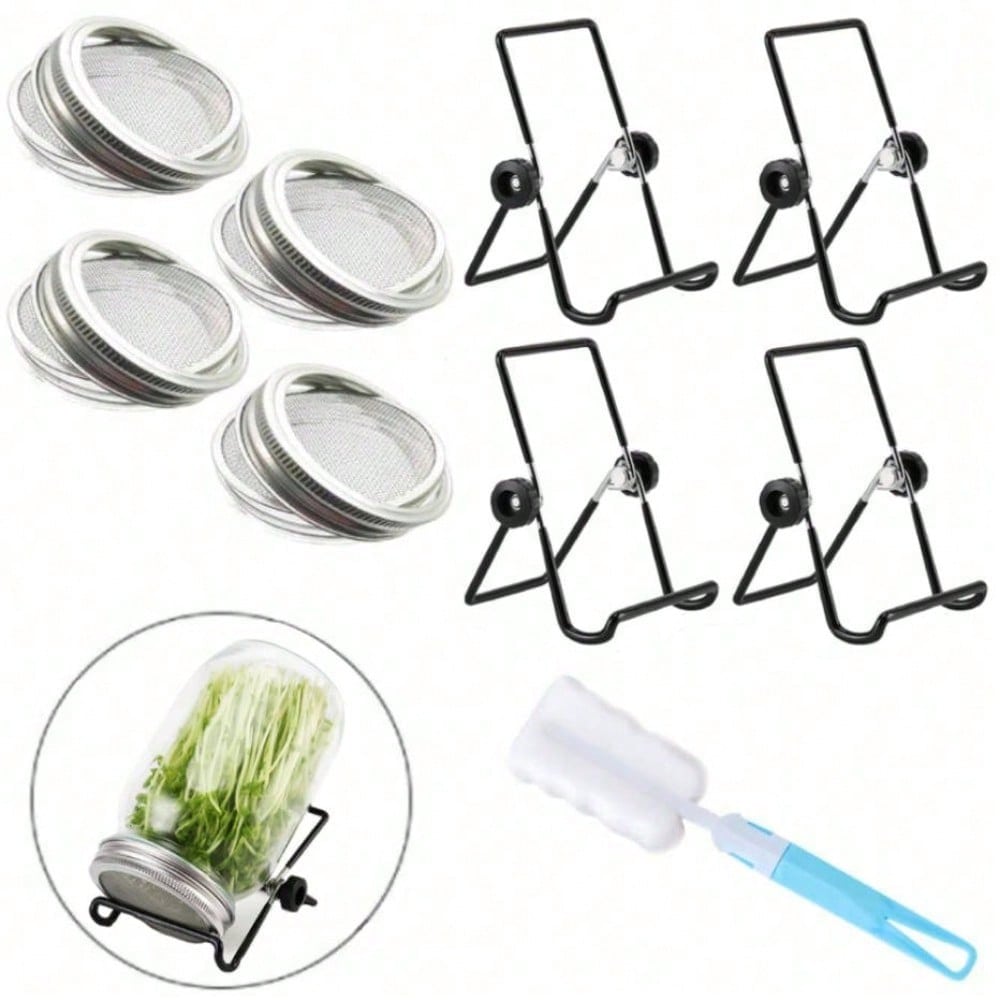 9pcs Sprouting Lids Growing Ki - مراجعة Mason Jar Wide Mouth وسعره