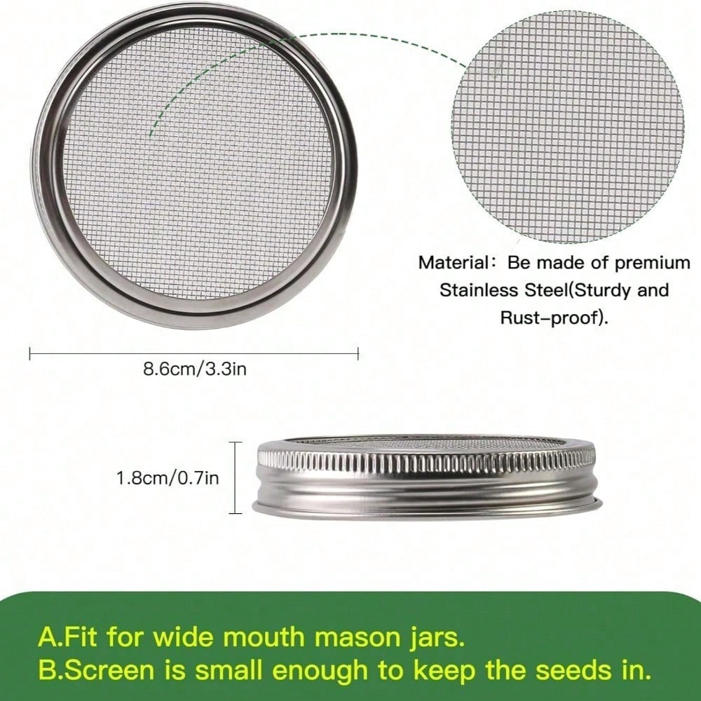 9pcs Sprouting Lids Growing Ki - مراجعة Mason Jar Wide Mouth وسعره