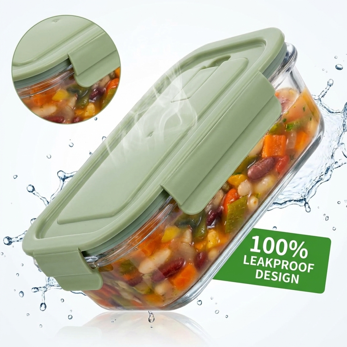 High Borosilicate Glass Lunch  - مراجعة Glass Meal Prep Container وسعره