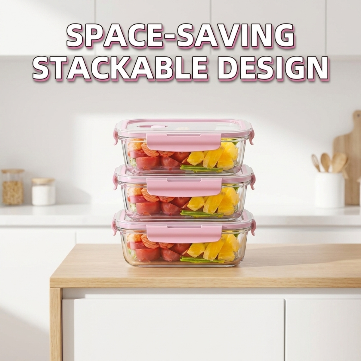 Cute Pink Glass Food Container - مراجعة Glass Meal Prep Container وسعره