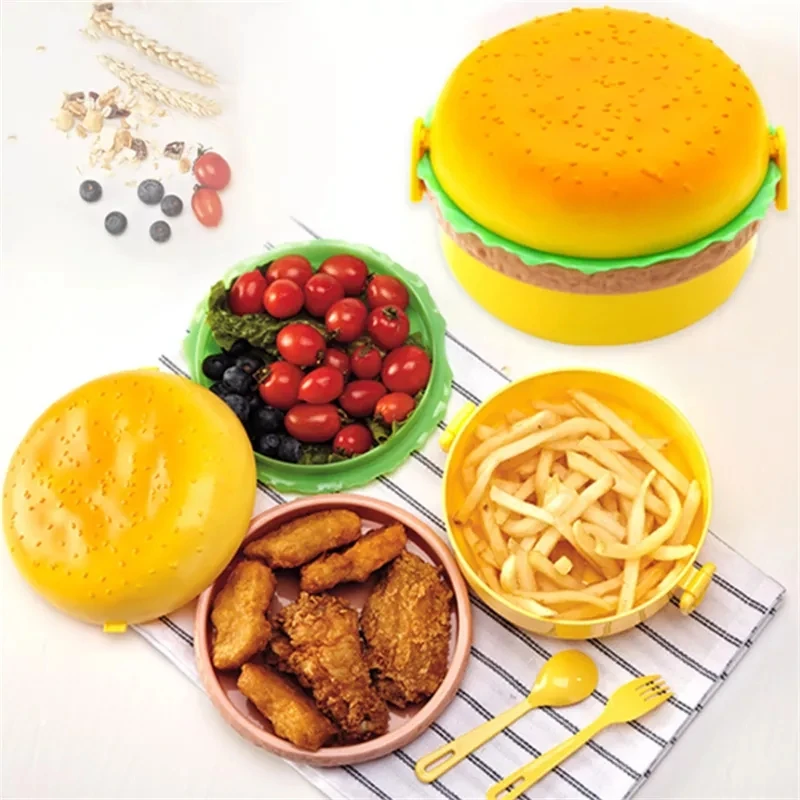 Hamburger Lunch Box Double Tie - مراجعة Food Storage Drawer Organizer وسعره