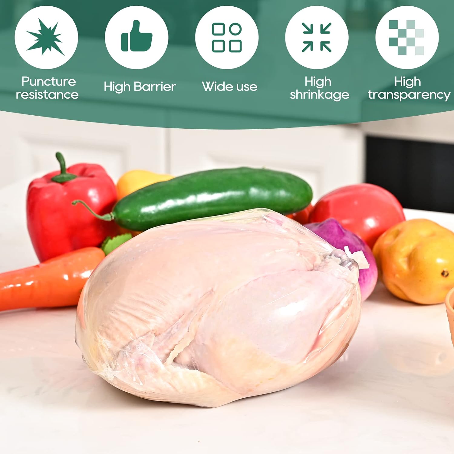 50 Poultry Shrink Bags 10x16in - مراجعة Food Storage Silicone Bags وسعره