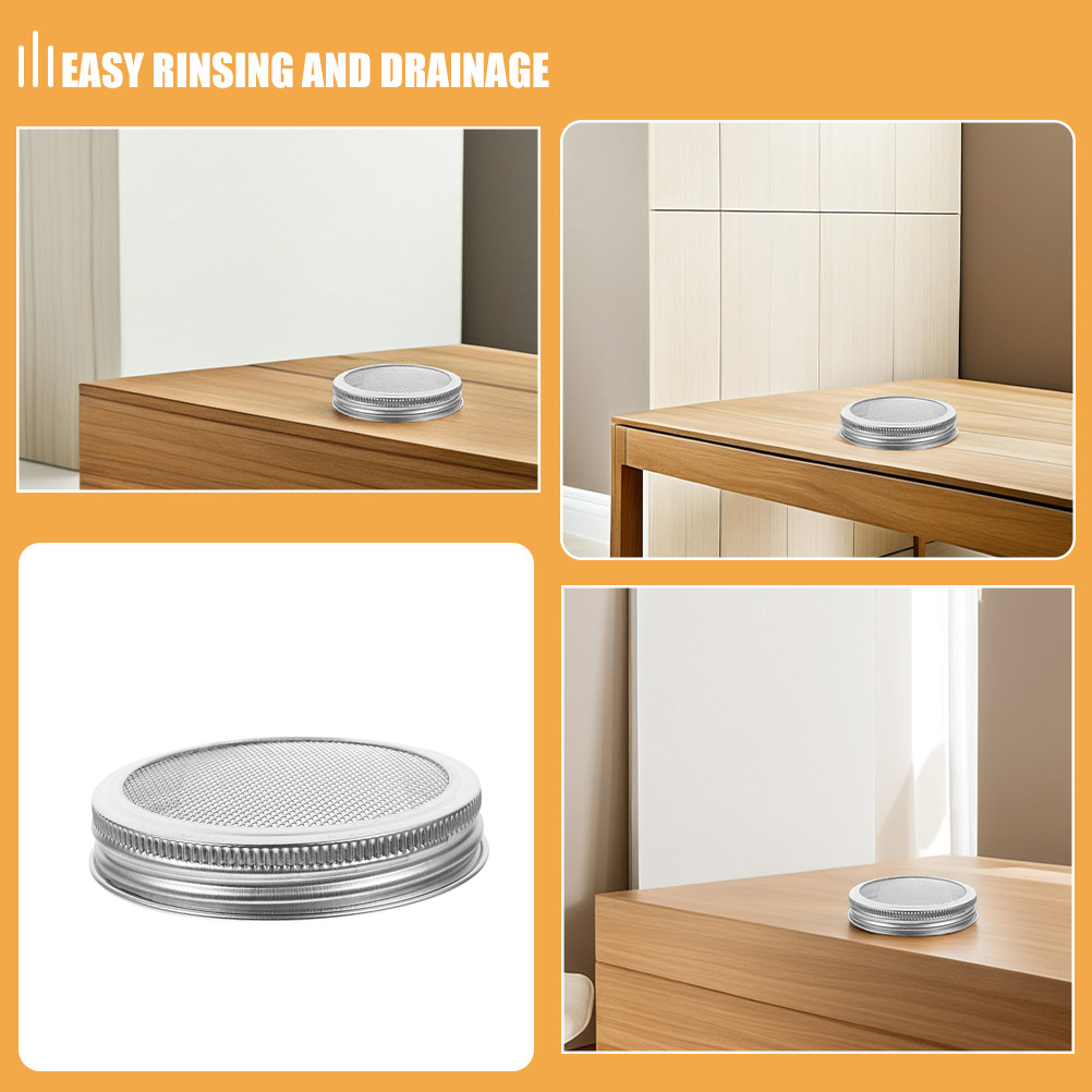 6Pcs Stainless Steel Sprouting - مراجعة Mason Jar Wide Mouth وسعره