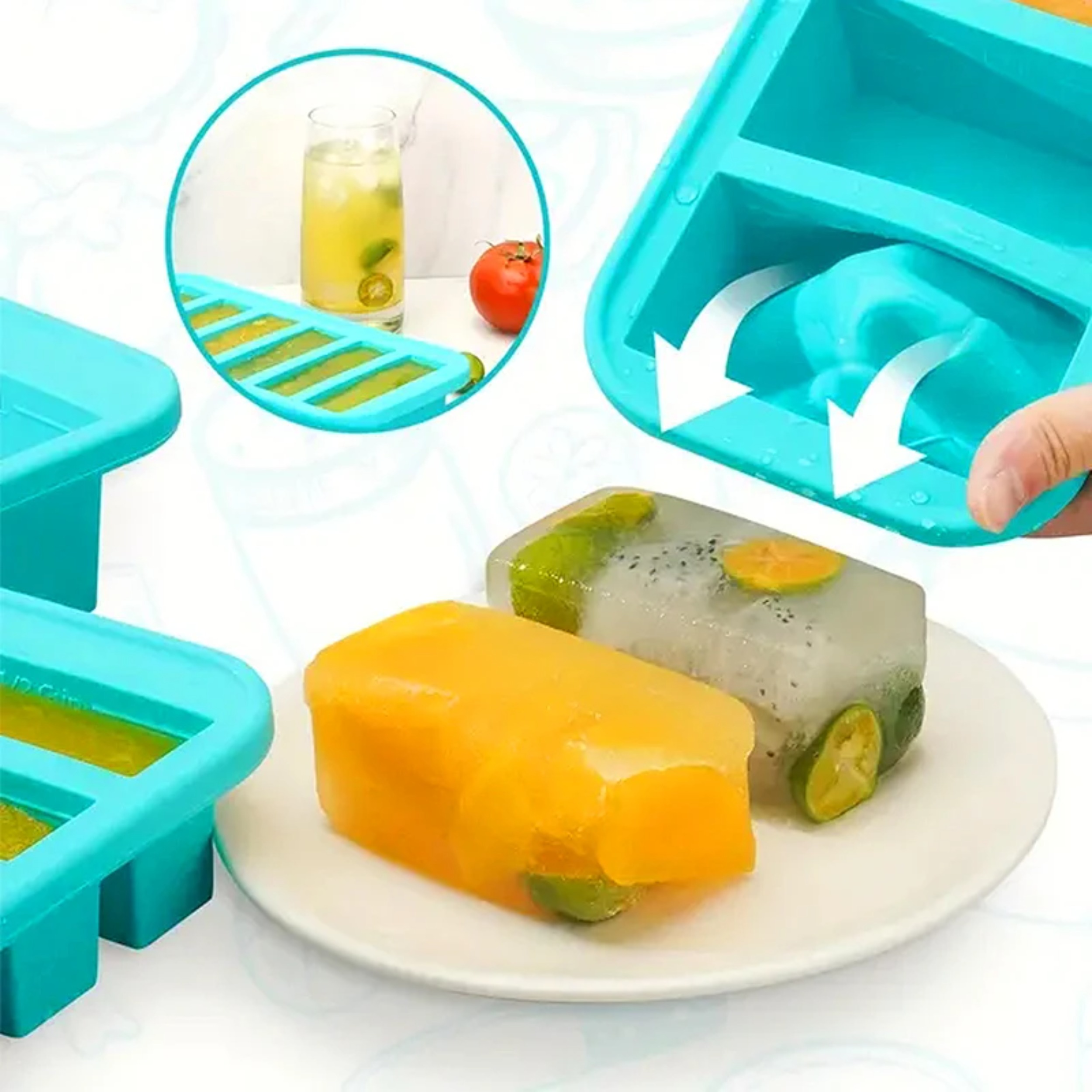 1PC 2/4/6Grid Silicone Freezer - مراجعة Food Storage Quart وسعره