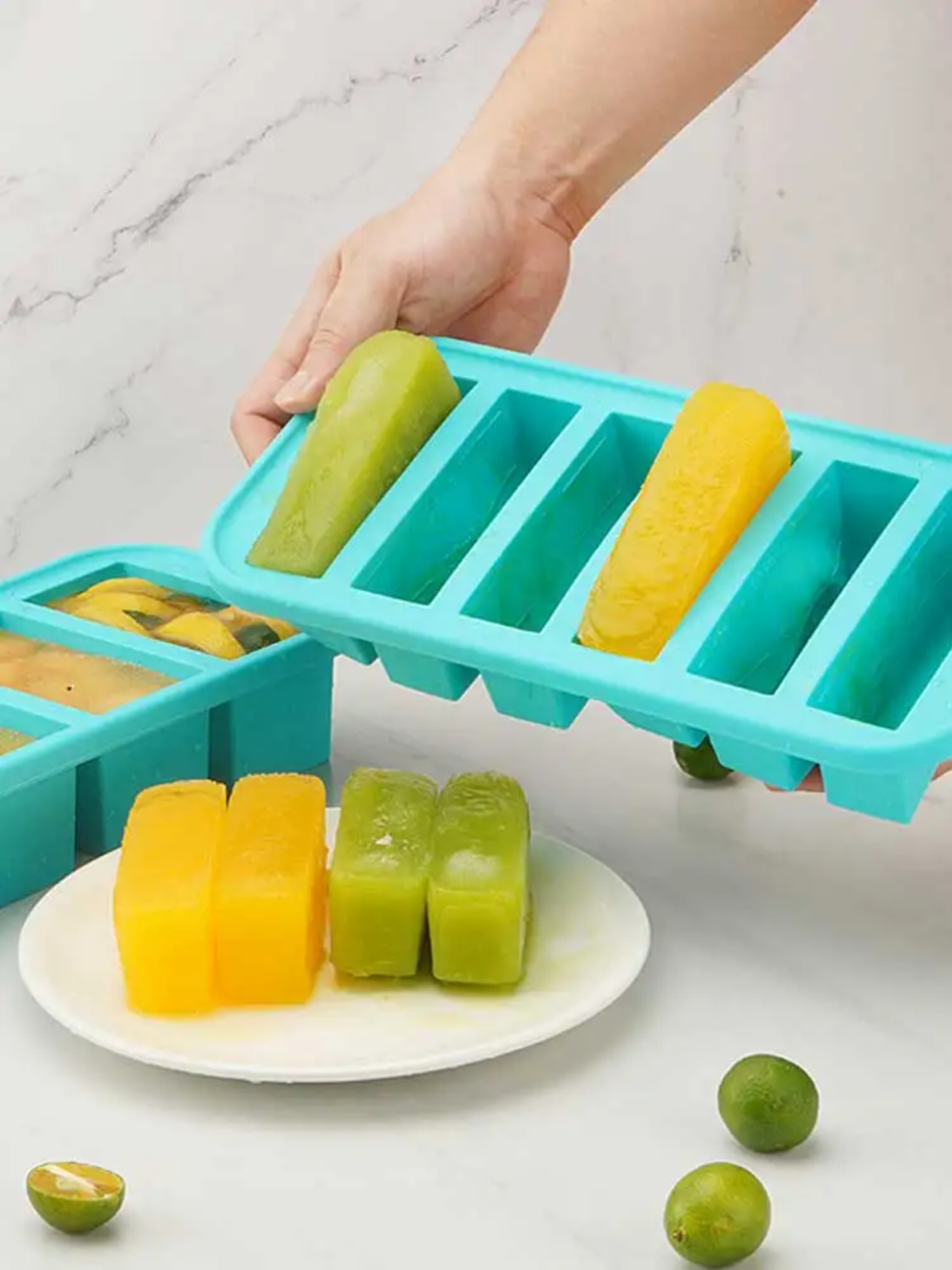 1PC 2/4/6Grid Silicone Freezer - مراجعة Food Storage Quart وسعره