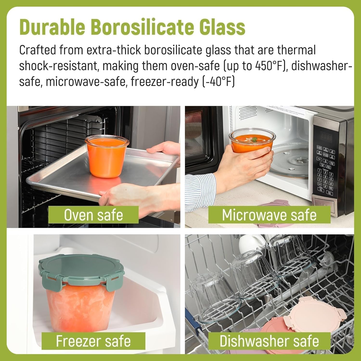 [UPGRADED LID] 6 Sets 3 Cup/24 - مراجعة Glass Meal Prep Container وسعره