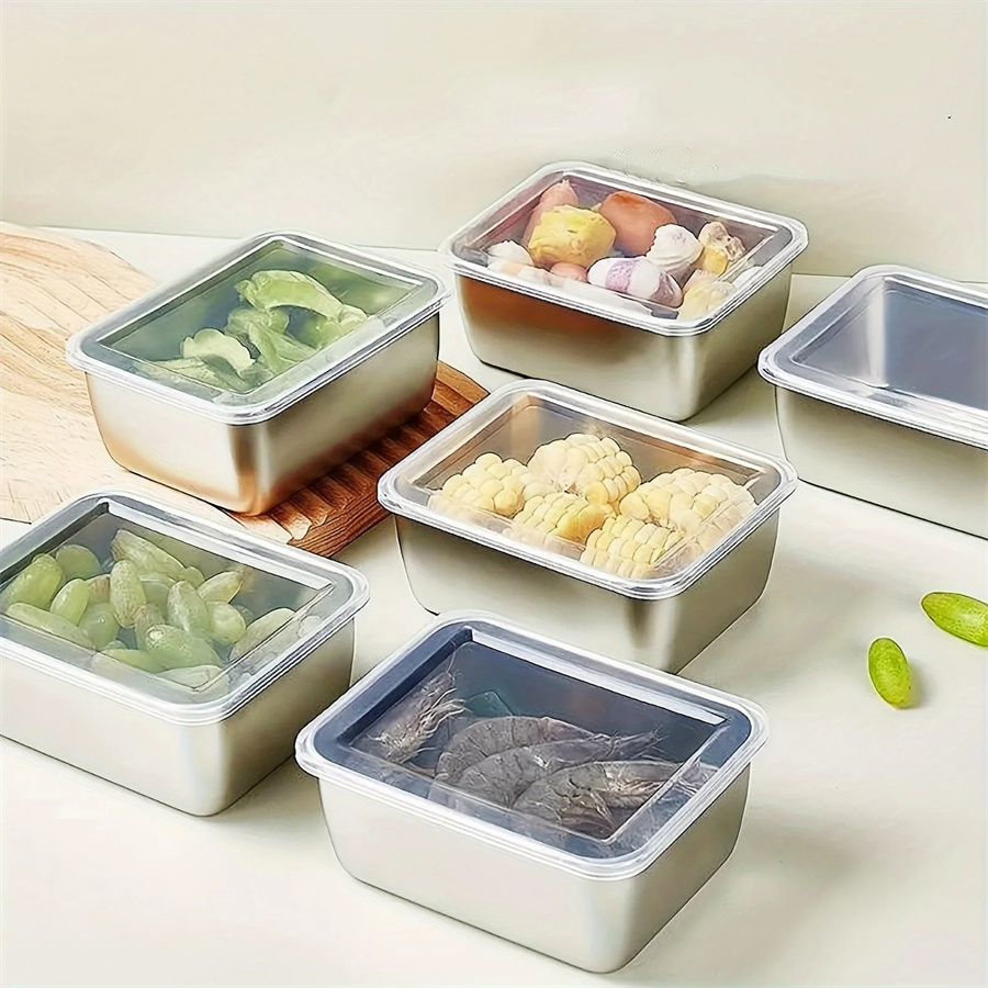 1/3/5pcs Stainless Steel Food  - مراجعة Food Storage Quart وسعره
