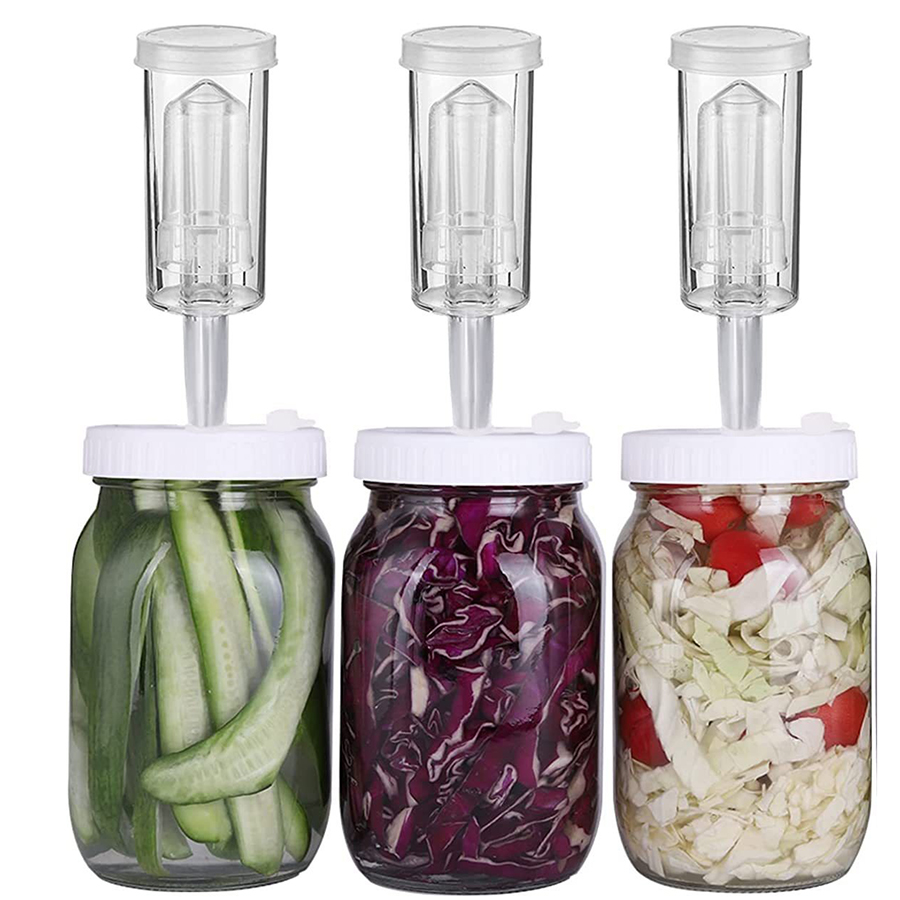 Fermentation Lids Plastic Ferm - مراجعة Mason Jar Wide Mouth وسعره