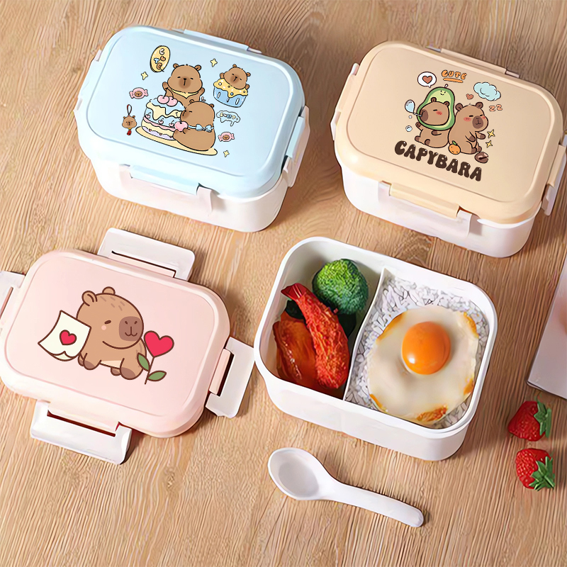 Capybara Bento Lunch Box Carto - مراجعة Food Storage Lunch Box وسعره