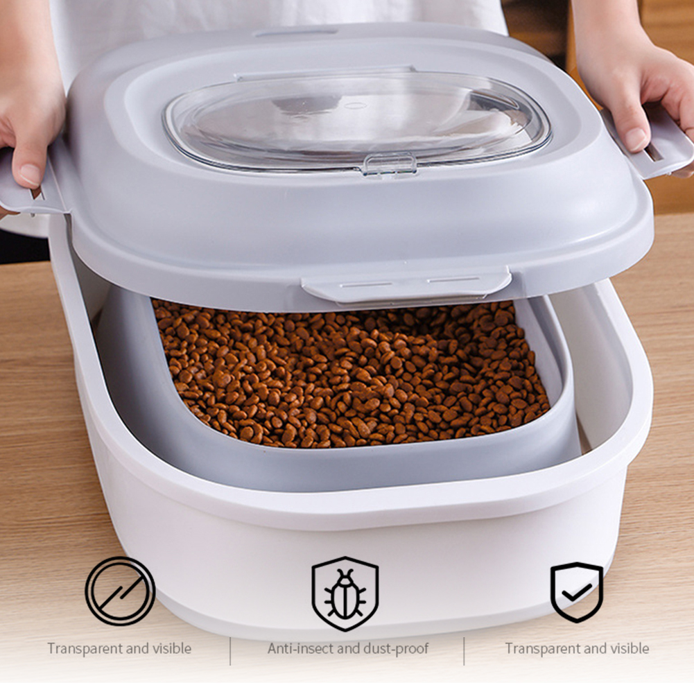 Collapsible Dry Cat Food Box 2 - مراجعة Food Storage With Wheels وسعره