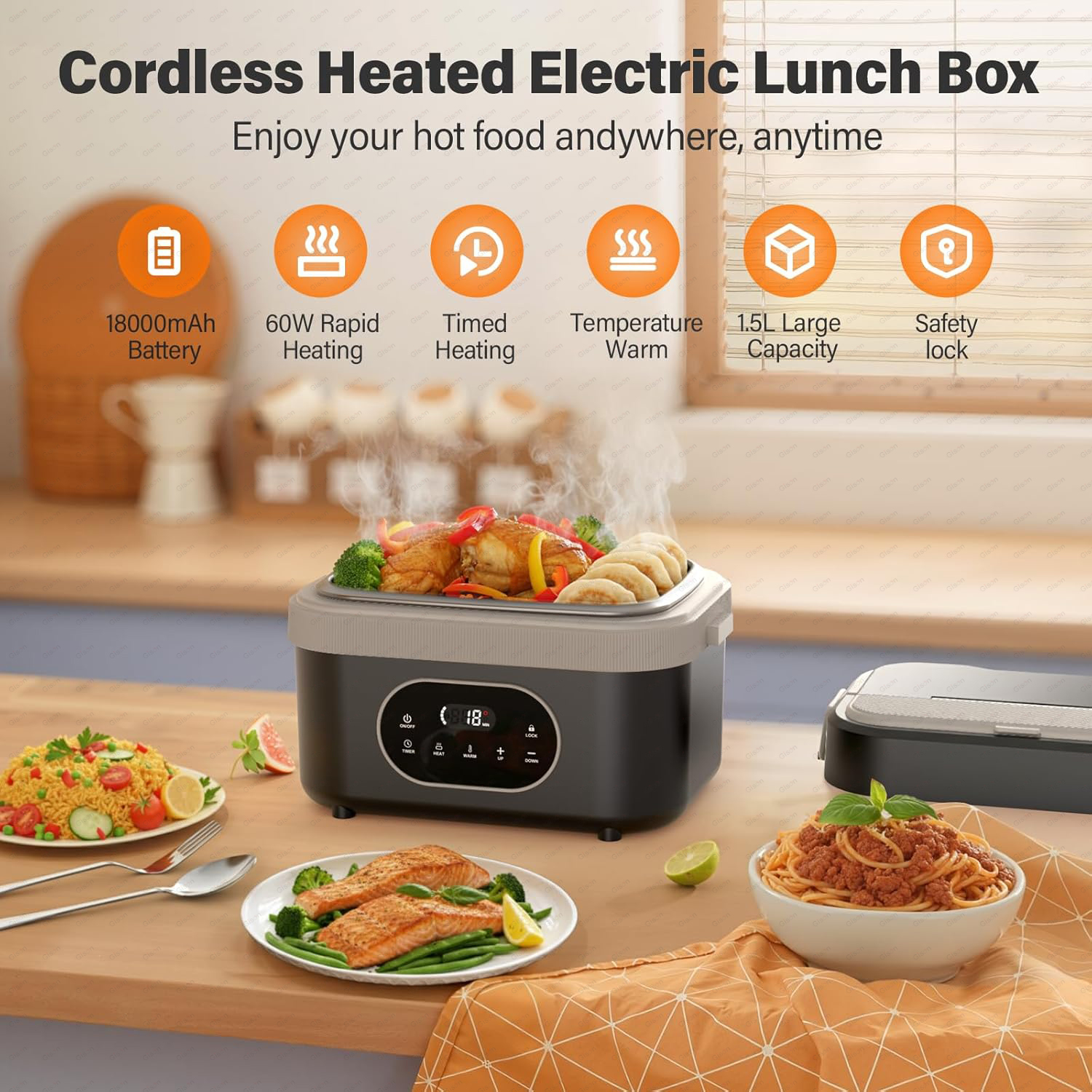 Gison 1.5L Electric Heated Lun - مراجعة Portable Food Warmer وسعره