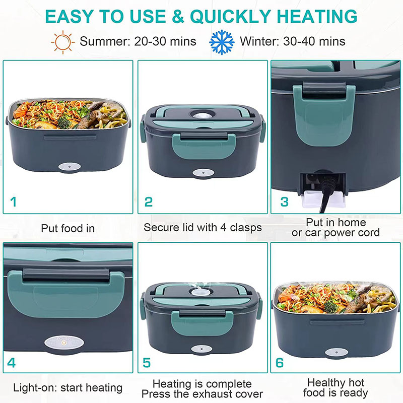 1.5 L 60W Electric Lunch Box F - مراجعة Portable Food Warmer وسعره