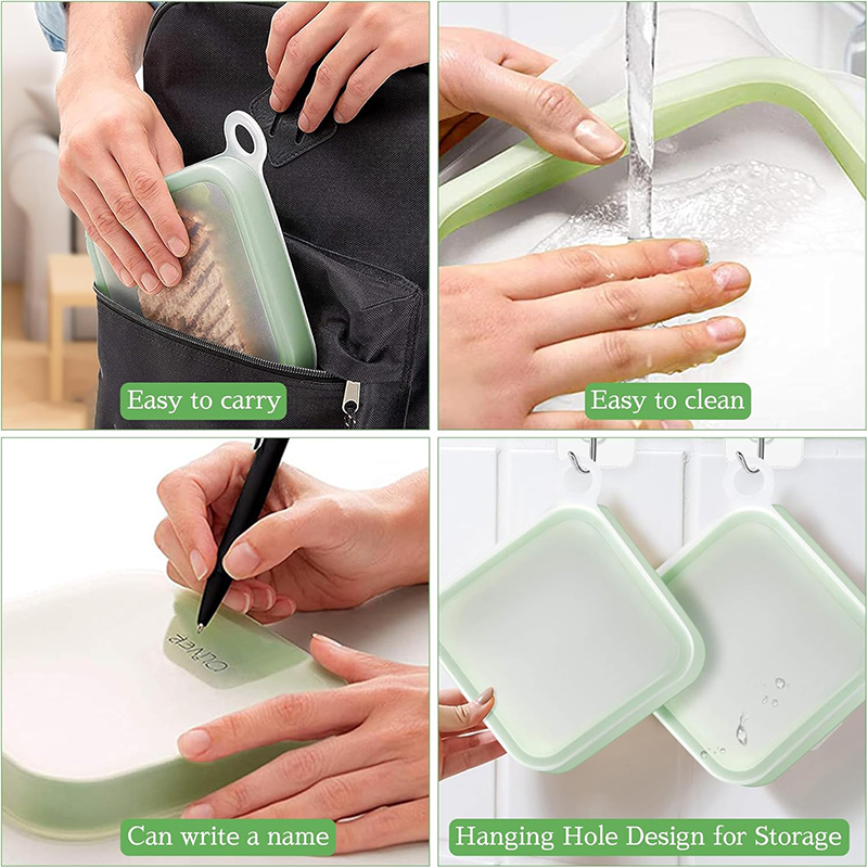 Silicone Sandwich Toast Bento  - مراجعة Food Storage Silicone Bags وسعره
