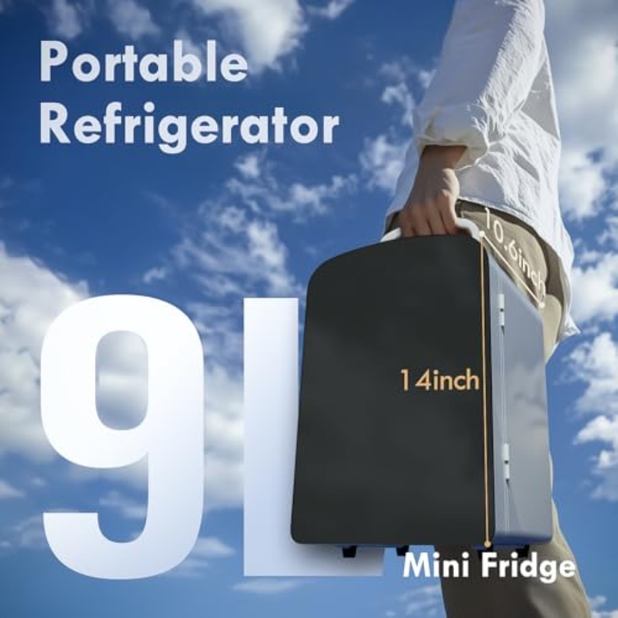 9L Mini Fridge for Bedroom Car - مراجعة Portable Food Warmer وسعره